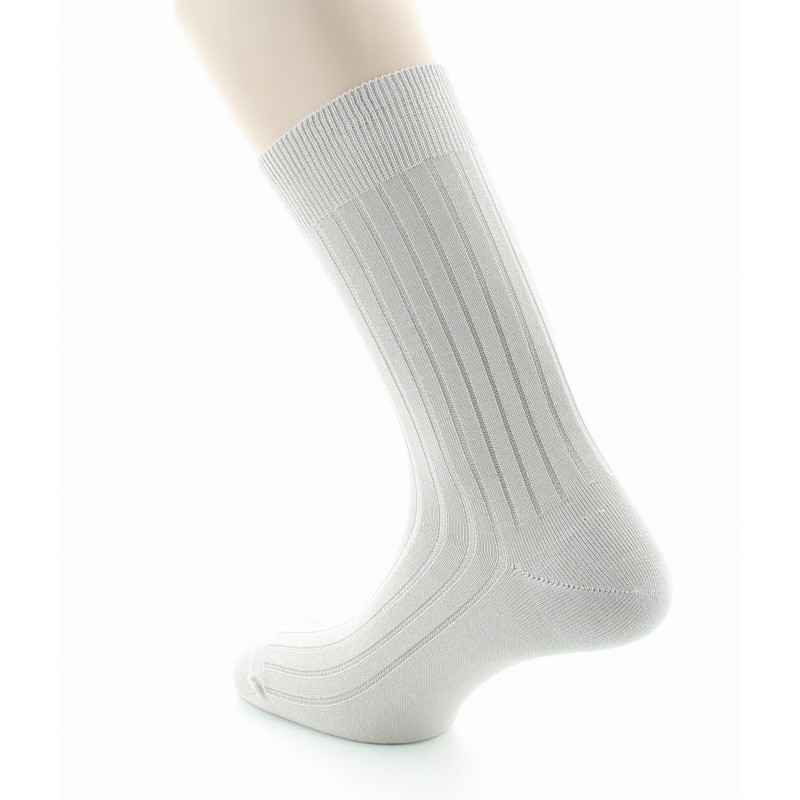 Chaussettes à côtes derby - Pur coton fil d'écosse
