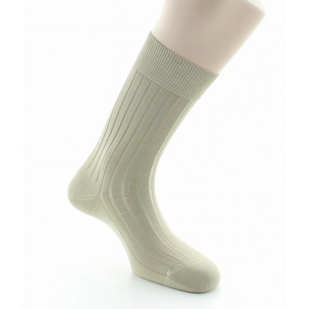 Chaussettes à côtes derby - Pur coton fil d'écosse