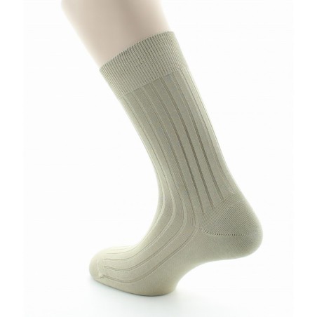Chaussettes à côtes derby - Pur coton fil d'écosse
