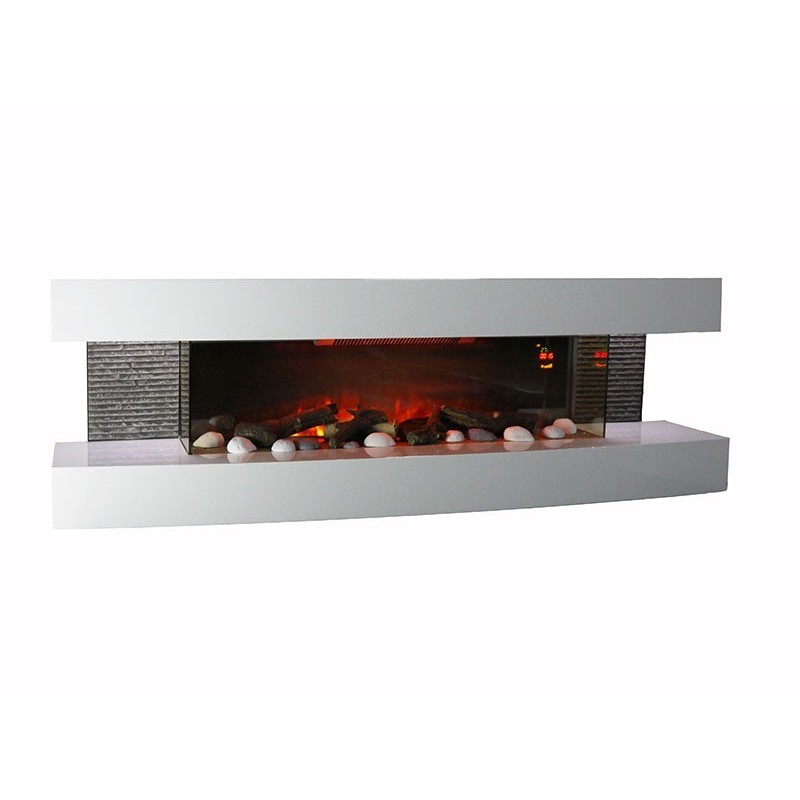 Cheminée électrique design Lounge 3XL Blanche