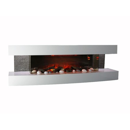 Cheminée électrique design Lounge 3XL Blanche