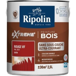 Rip protection extrême bois satin 2.5l rouge vif