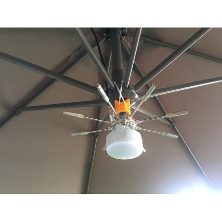 Kit parasol 8 buses avec lampe pour brumiseur haute pression pour parasol déporté