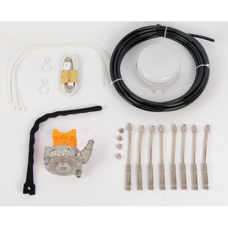 Kit parasol 8 buses avec lampe pour brumiseur haute pression pour parasol déporté