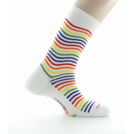 Chaussettes vagues multicolores