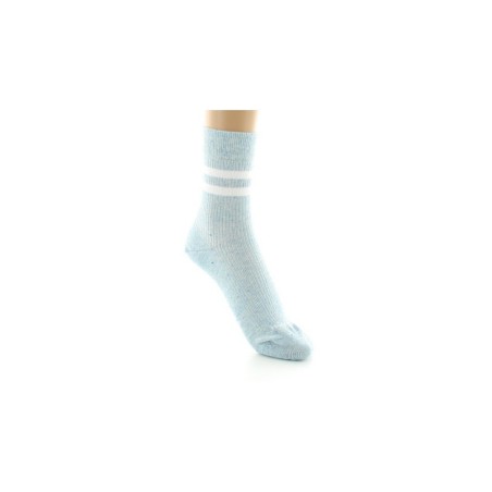 Chaussettes courtes femme en coton et soie