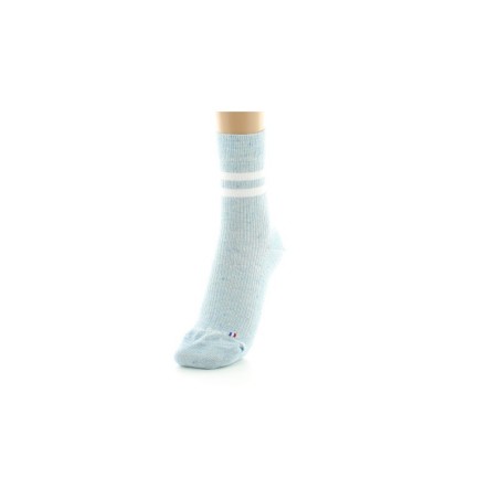 Chaussettes courtes femme en coton et soie