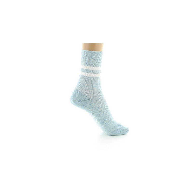 Chaussettes courtes femme en coton et soie