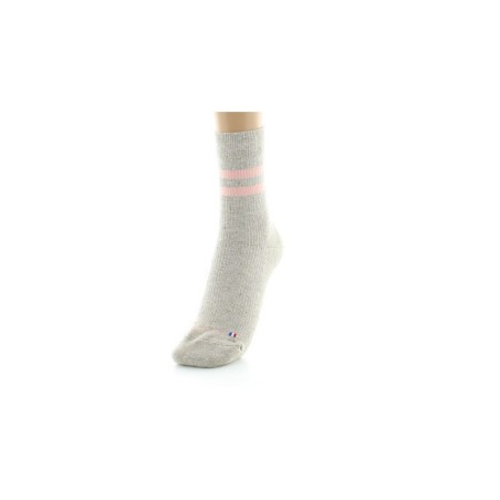Chaussettes courtes femme en coton et soie