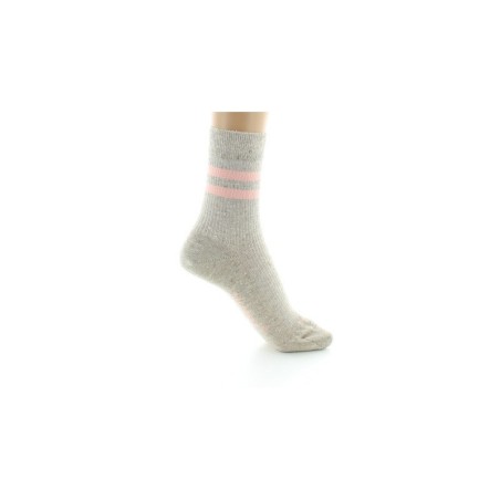 Chaussettes courtes femme en coton et soie