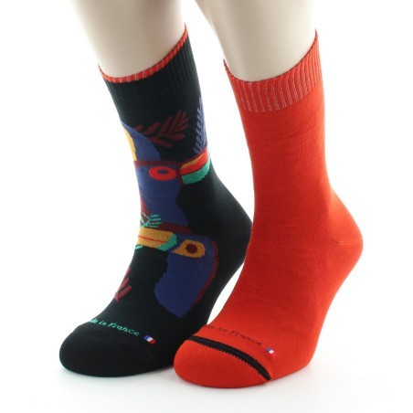 Doubles chaussettes réversibles Toucan