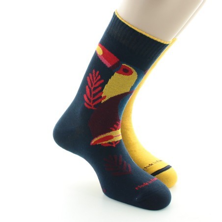 Doubles chaussettes réversibles Toucan