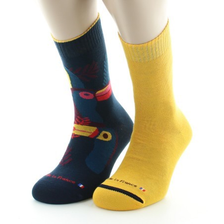 Doubles chaussettes réversibles Toucan