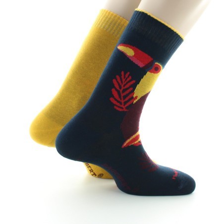 Doubles chaussettes réversibles Toucan