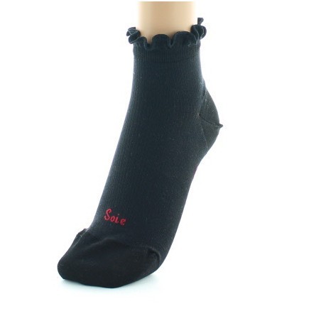Chaussettes Courtes en soie à côtes