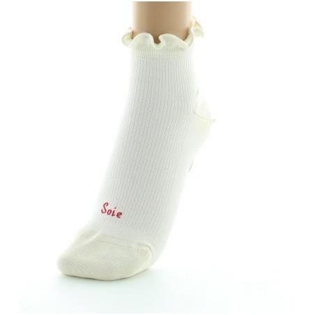 Chaussettes Courtes en soie à côtes