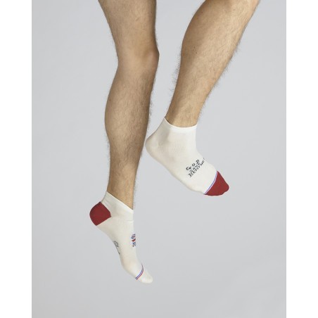 Pack de 2 paires de chaussettes courtes marine et blanche