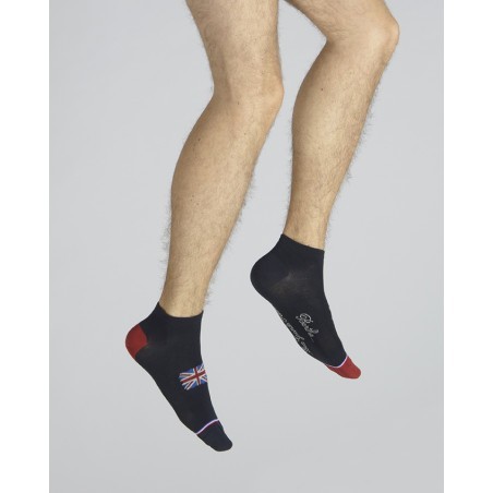 Pack de 2 paires de chaussettes courtes marine et blanche