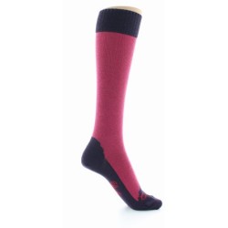 Chaussettes hautes cachemire rose