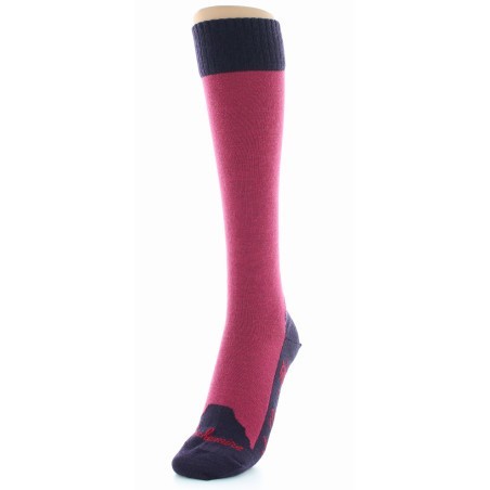 Chaussettes hautes cachemire rose