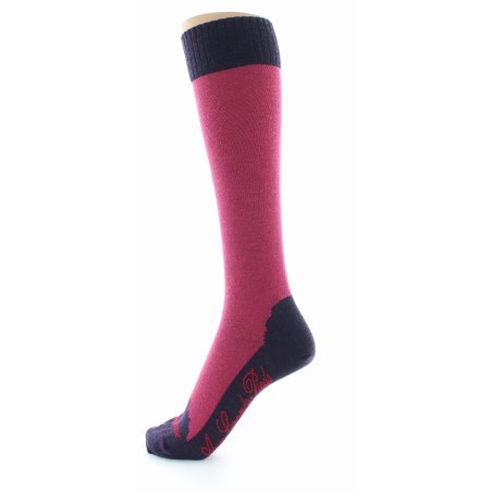 Chaussettes hautes cachemire rose