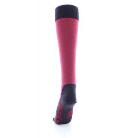 Chaussettes hautes cachemire rose