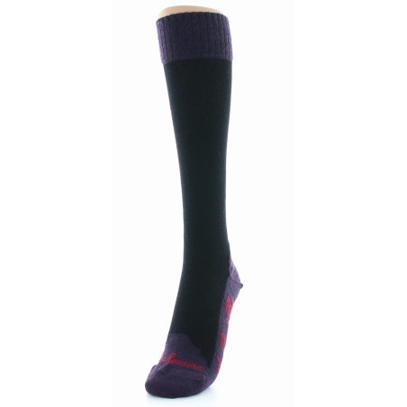 Chaussettes hautes cachemire rose