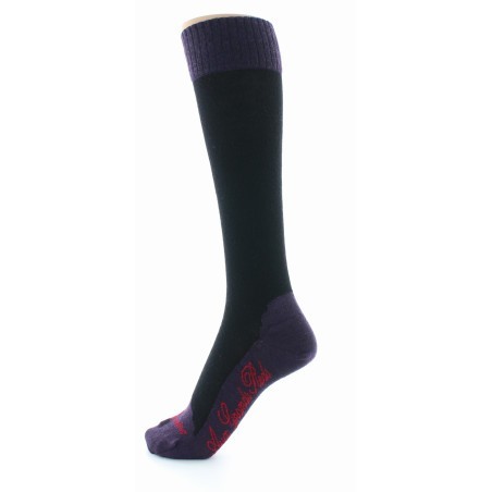 Chaussettes hautes cachemire rose