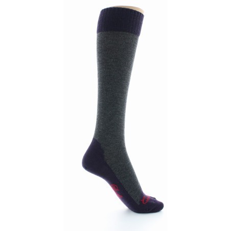 Chaussettes hautes cachemire rose