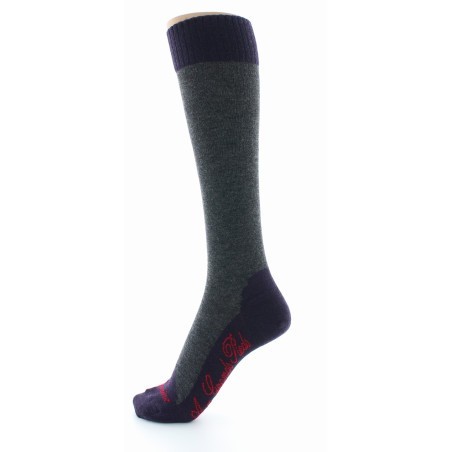 Chaussettes hautes cachemire rose