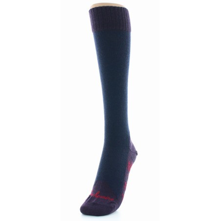 Chaussettes hautes cachemire rose