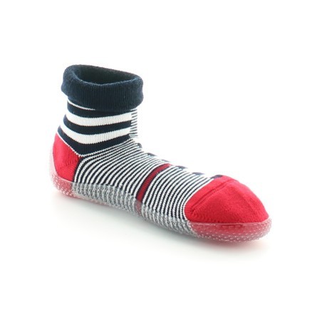 Chausson chaussette asymétrique marine et ivoire
