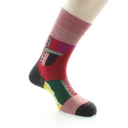 Chaussettes homme laine peignée cubisme