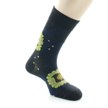 Chaussettes homme laine peignée nénuphar
