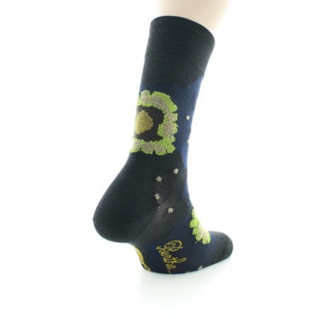 Chaussettes homme laine peignée nénuphar