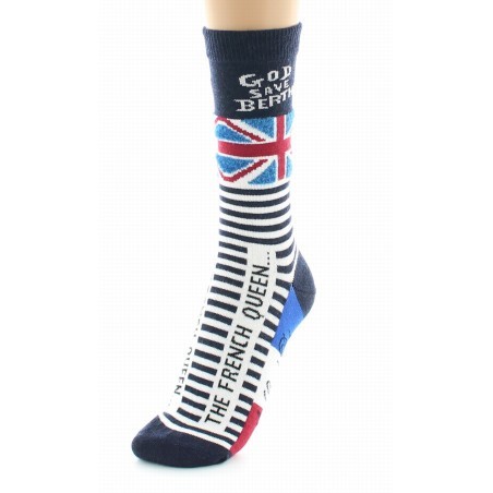 Chaussettes God Save Berthe Marine