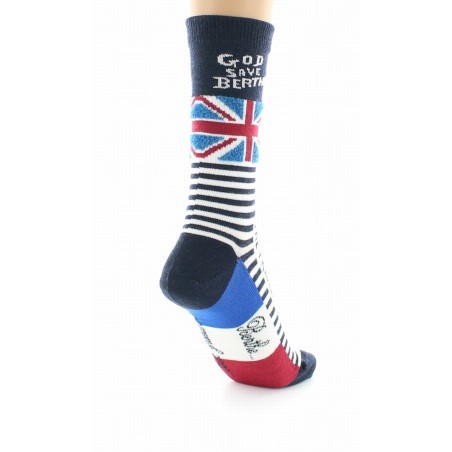 Chaussettes God Save Berthe Marine