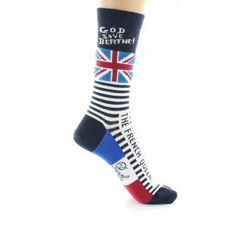 Chaussettes God Save Berthe Marine