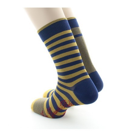 Chaussettes rayées asymétriques
