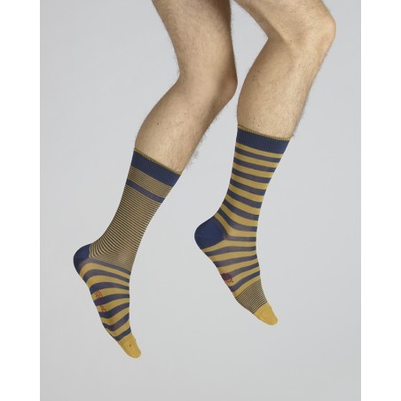 Chaussettes rayées asymétriques
