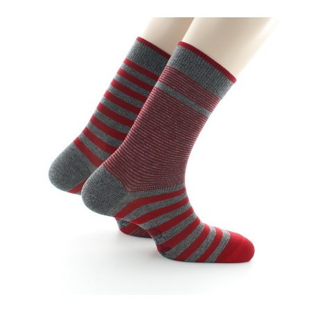 Chaussettes rayées asymétriques