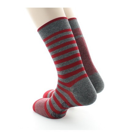 Chaussettes rayées asymétriques