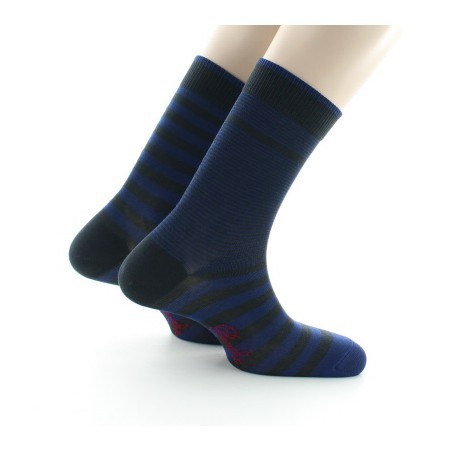 Chaussettes rayées asymétriques
