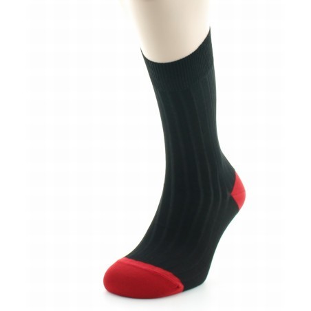 Chaussettes Aristote noir / vigne