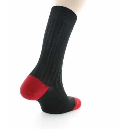 Chaussettes Aristote noir / vigne