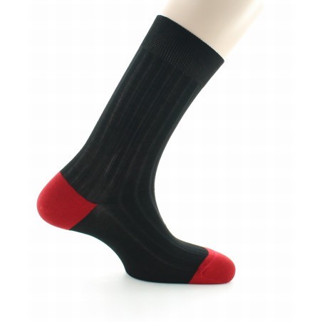 Chaussettes Aristote noir / vigne