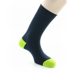 Chaussettes Gonzague marine / vert pomme