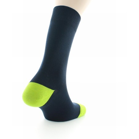 Chaussettes Gonzague marine / vert pomme