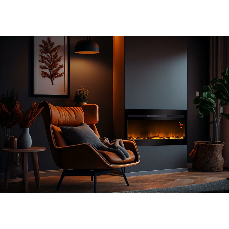 Cheminée décorative encastrable Elysée 90 cm