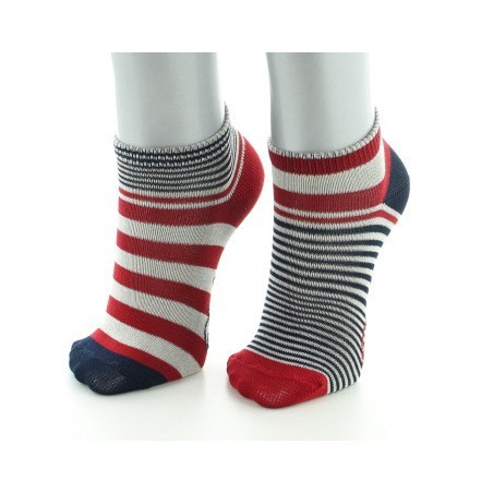 Socquettes Enfant Rayures Asymétriques
